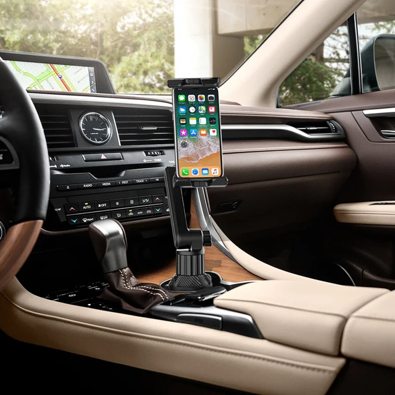 Soporte Universal de Coche para Portavasos CUP-B18 con Brazo Largo para Teléfono y Tablet de 4 - 12,9 Pulgadas