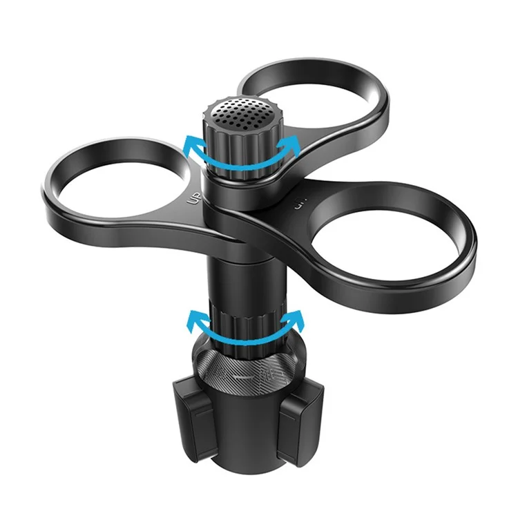 Soporte para Bebidas B15 de Plástico para Coche, Portavasos Giratorio 360 Grados con 3 Anillos
