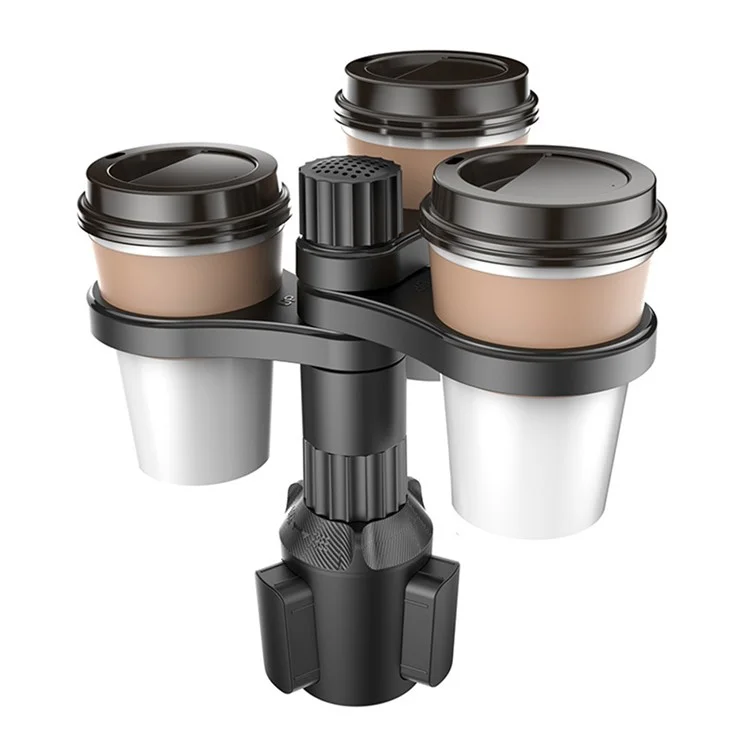 Soporte para Bebidas B15 de Plástico para Coche, Portavasos Giratorio 360 Grados con 3 Anillos