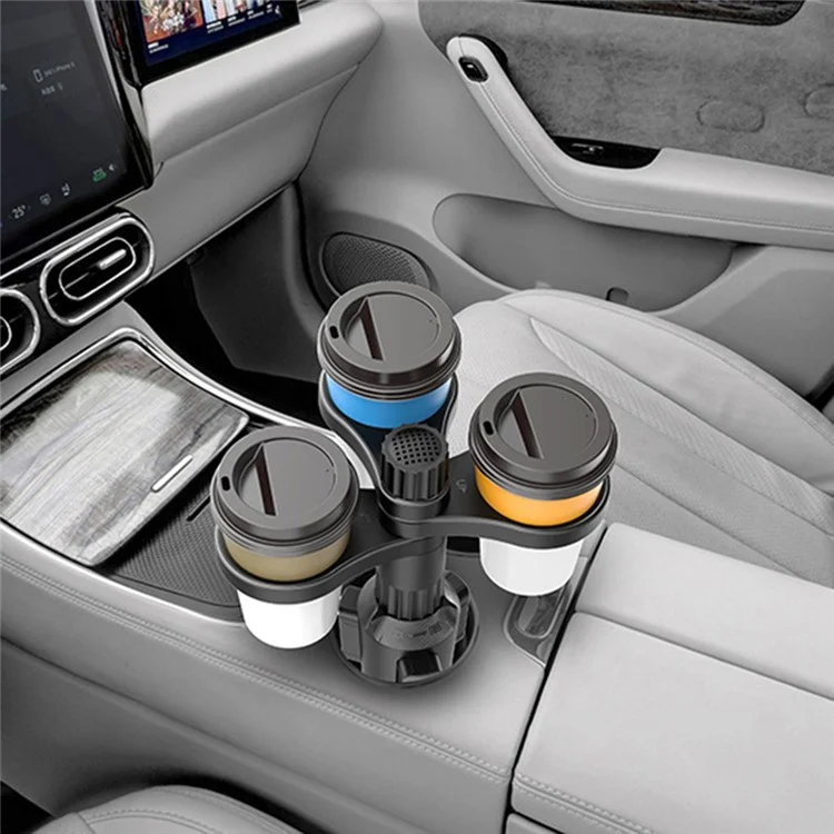 Soporte para Bebidas B15 de Plástico para Coche, Portavasos Giratorio 360 Grados con 3 Anillos