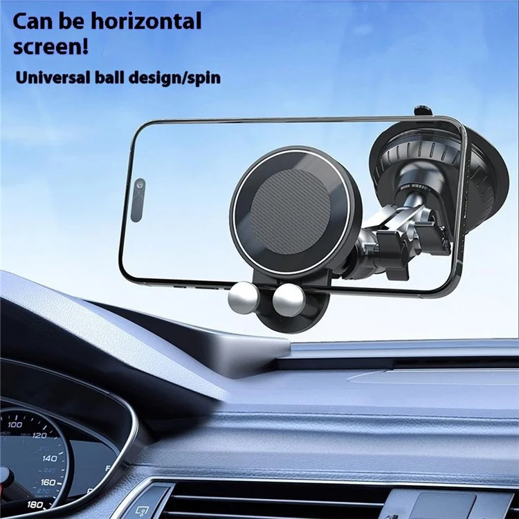 X037 Short Type Compatible with MagSafe Car Phone Holder Suction Cup Base Long Arm Cellphone Bracket