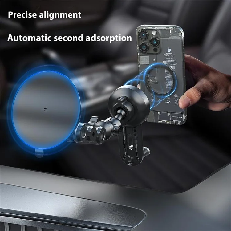 X037 Short Type Compatible with MagSafe Car Phone Holder Suction Cup Base Long Arm Cellphone Bracket