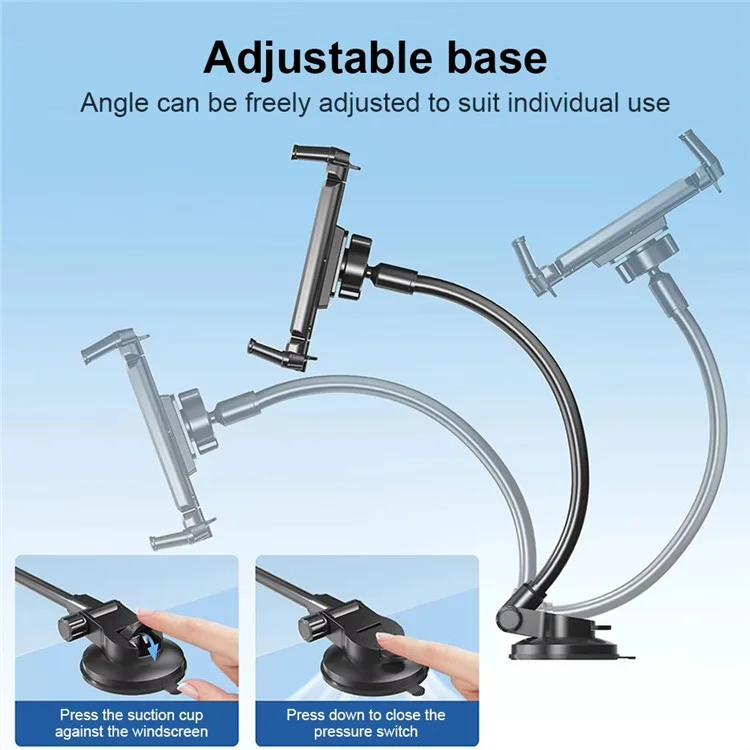 X034PAD Suction Cup Base Flexible Gooseneck Phone Holder Bracket for Car Windshield Dashboard