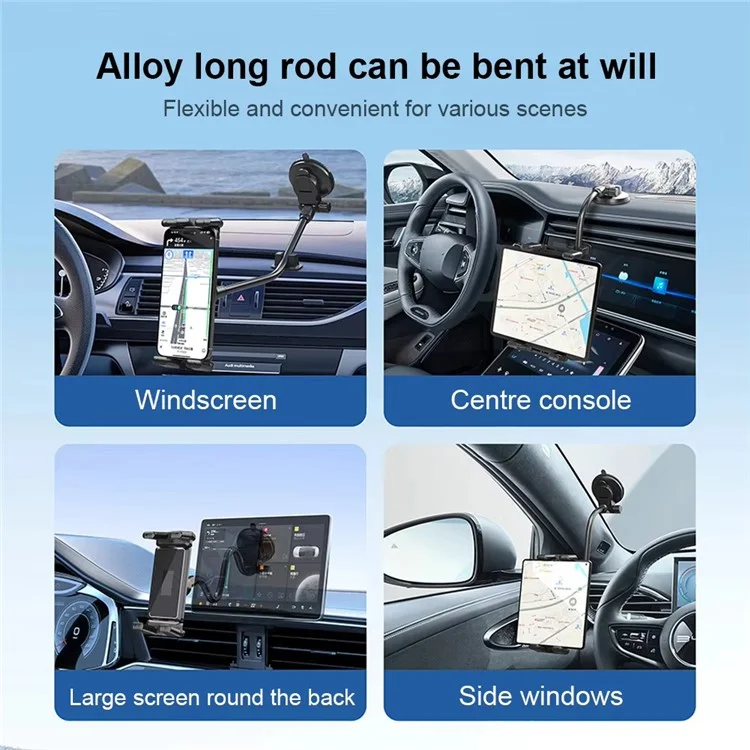 X034PAD Suction Cup Base Flexible Gooseneck Phone Holder Bracket for Car Windshield Dashboard