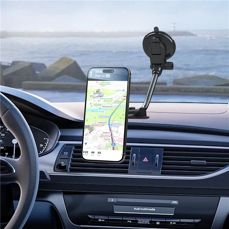 X035 Universal Car Magnetic Phone Holder Flexible Gooseneck Long Arm Suction Cup Mount Bracket