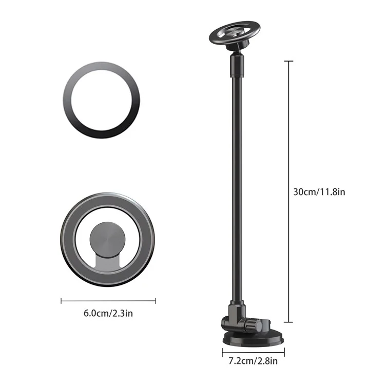 X035 Universal Car Magnetic Phone Holder Flexible Gooseneck Long Arm Suction Cup Mount Bracket
