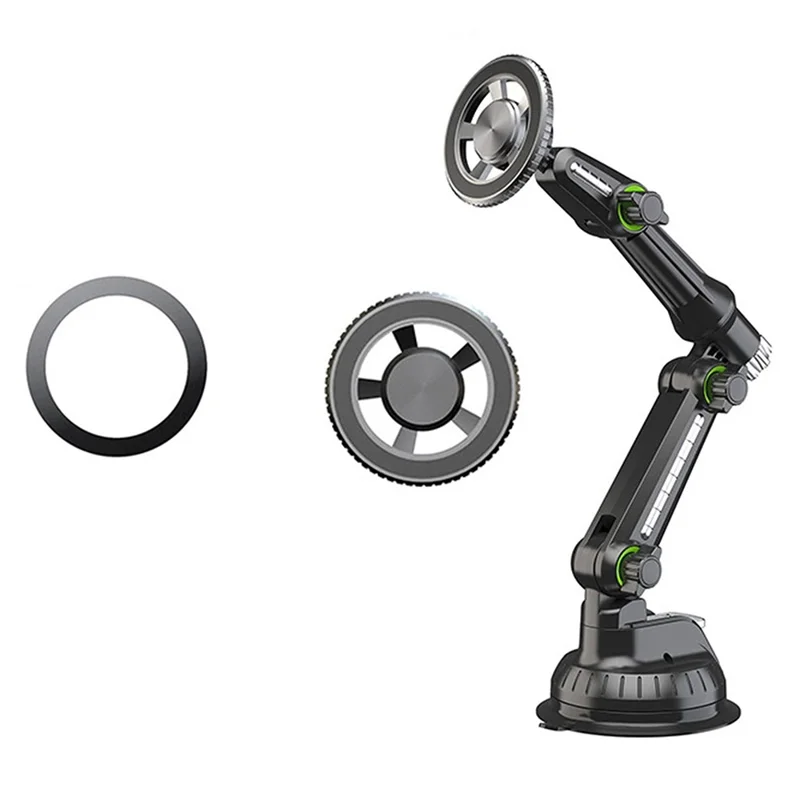 XWJ-JX04 360 Degree Rotation Magnetic Car Mount Suction Cup Base Long Arm Phone Holder for Dashboard Windshield - Gear Type