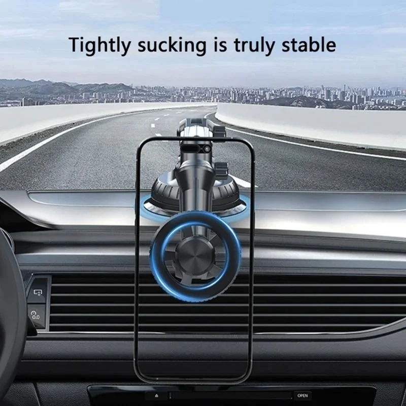 XWJ-JX04 360 Degree Rotation Magnetic Car Mount Suction Cup Base Long Arm Phone Holder for Dashboard Windshield - Gear Type