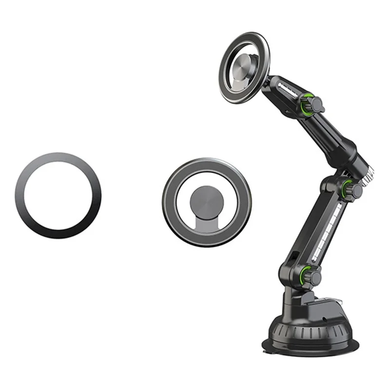 XWJ-JX04 360 Degree Rotation Magnetic Car Mount Suction Cup Base Long Arm Phone Holder for Dashboard Windshield - Single Hole