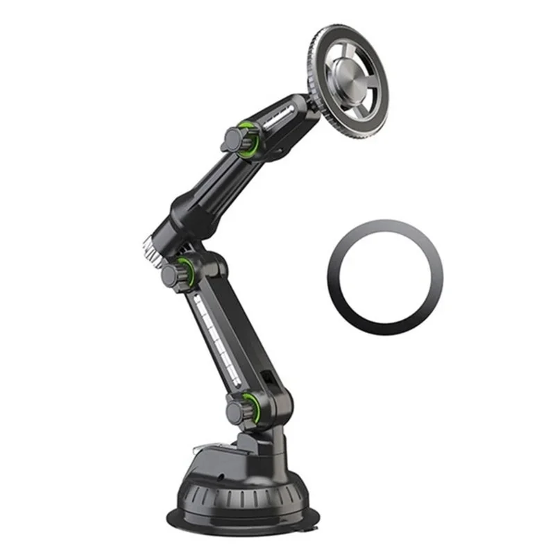 XWJ-JX04 360 Degree Rotation Magnetic Car Mount Suction Cup Base Long Arm Phone Holder for Dashboard Windshield - Single Hole