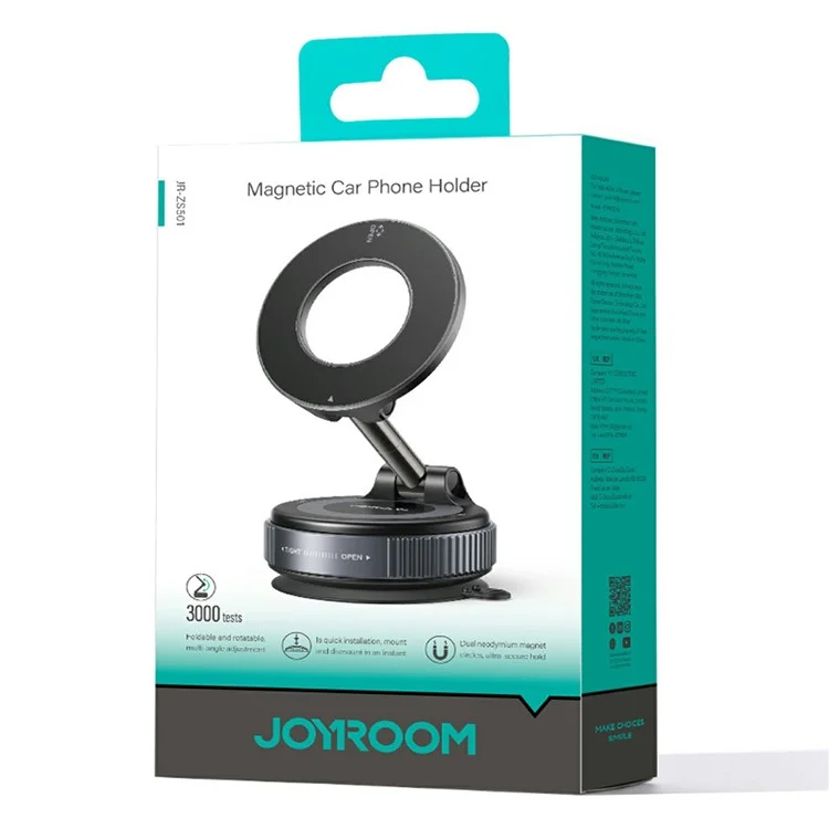 JOYROOM JR-ZS501 Mechanical Foldable Car Mount Suction Cup Magnetic Phone Holder Bracket
