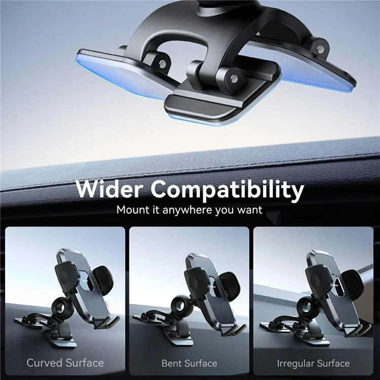 JOYROOM JR-ZS259 Car Dashboard Phone Holder Mount 3-Claw Mechanical Arm Adjustable for 4.7-7 Inch Devices