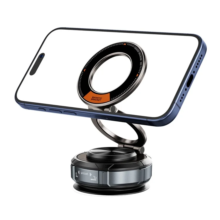 SD07 360 Degree Adjustable Vacuum Suction Phone Holder Magnetic Car Mount Foldable Stand