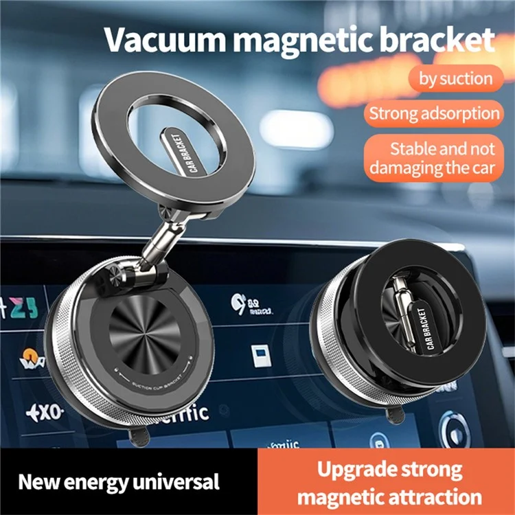 SD08 Multifunctional Vacuum Suction Phone Holder 360 Degree Rotation Magnetic Car Mount Foldable Stand