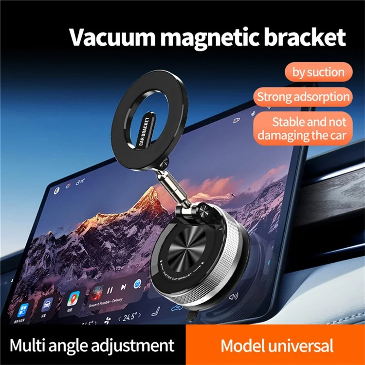 SD08 Multifunctional Vacuum Suction Phone Holder 360 Degree Rotation Magnetic Car Mount Foldable Stand