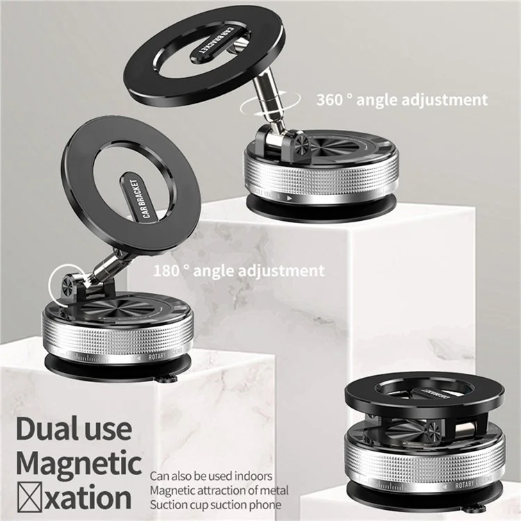 SD08 Multifunctional Vacuum Suction Phone Holder 360 Degree Rotation Magnetic Car Mount Foldable Stand