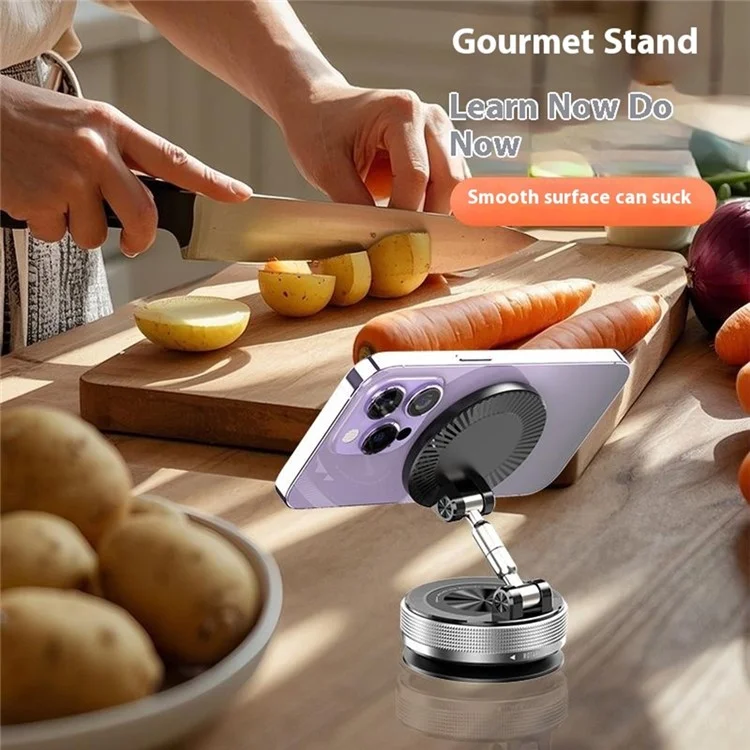 SD09 Magnetic Car Mount Foldable Stand for Dashboard Windshield Vacuum Suction Phone Holder