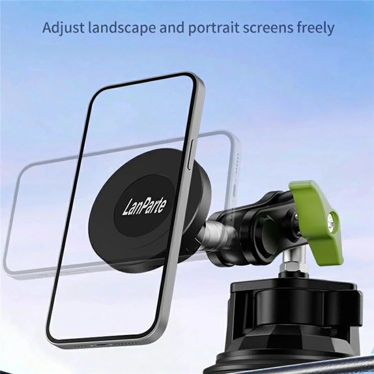 Suporte Magnético Universal para Celular no Carro LANPARTE RBA-M01L com Braço Ajustável e Ventosa de Alta Aderência