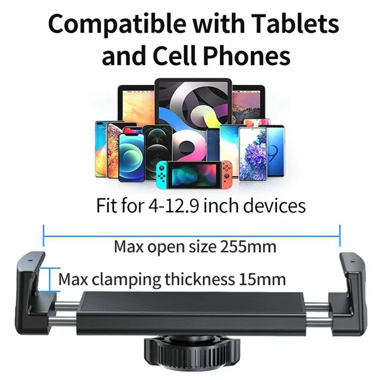 Support de Tablette LANPARTE RBA-P2L à Double Ventouse Version Étendue - Support Universel pour Voiture avec Bras Ajustable