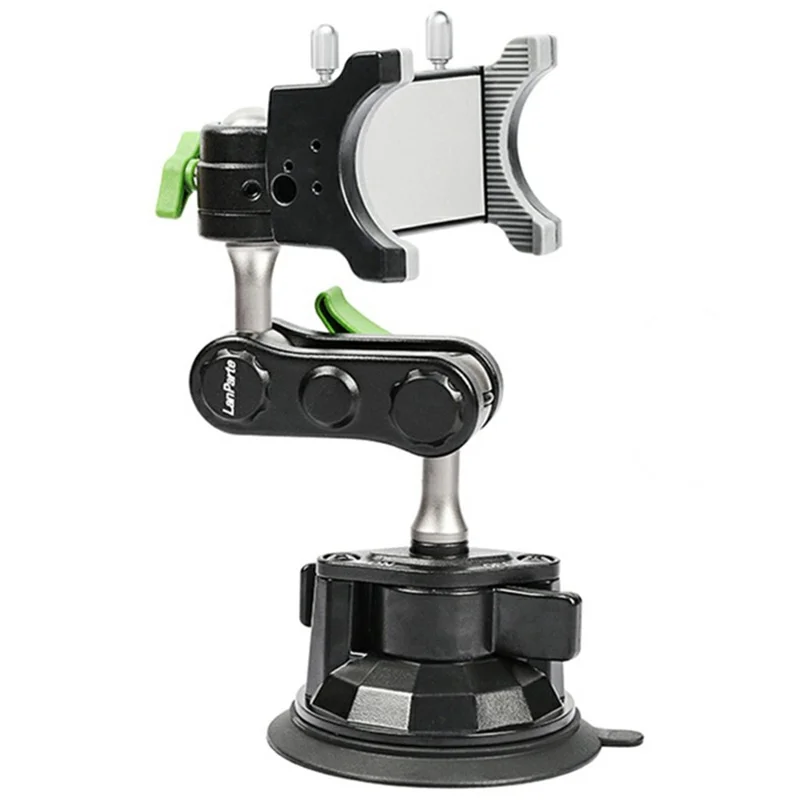 LANPARTE UBA-01 Universal Ball Head Arm Car Suction Cup Mount Multi Angle Adjustable Phone Bracket