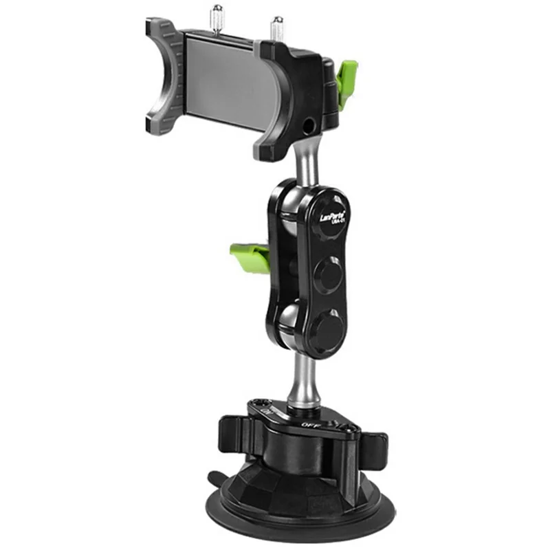 LANPARTE UBA-01 Universal Ball Head Arm Car Suction Cup Mount Multi Angle Adjustable Phone Bracket
