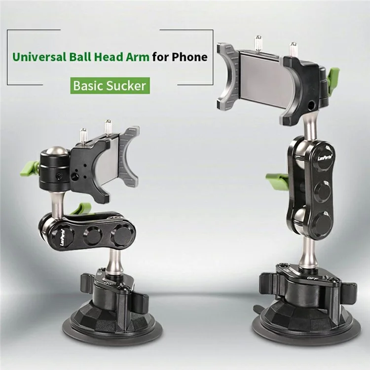 LANPARTE UBA-01L Car Suction Cup Mount Extended Bracket Multi Angle Adjustable Phone Holder