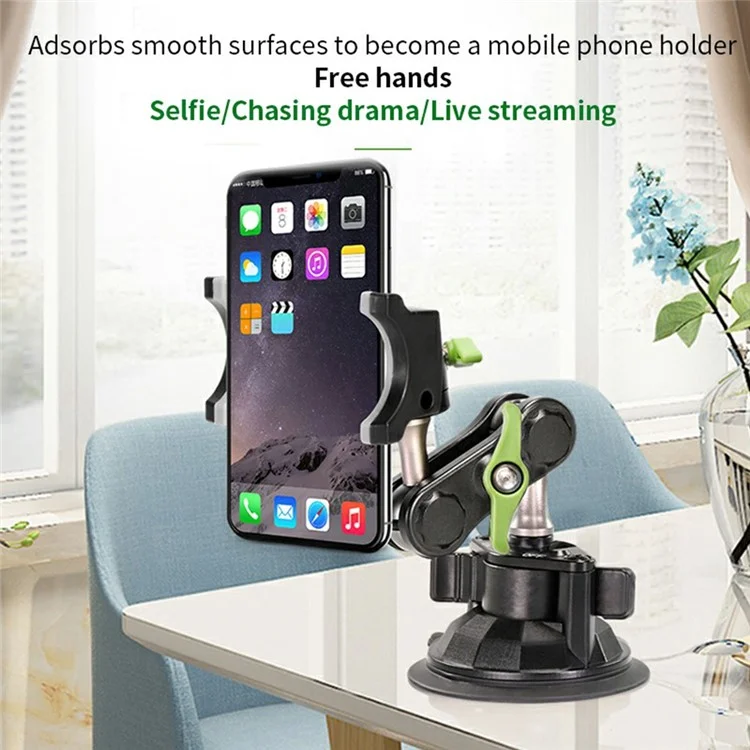 LANPARTE UBA-01L Car Suction Cup Mount Extended Bracket Multi Angle Adjustable Phone Holder