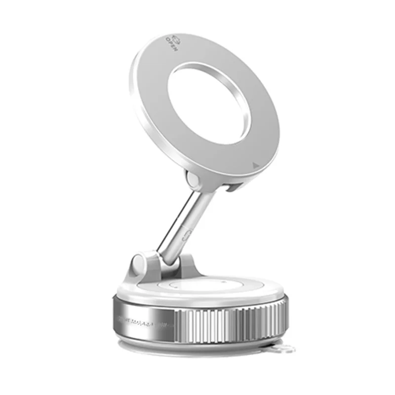 K007 360 Degree Rotation Car Suction Cup Base Magnetic Mount Phone Holder Dashboard Stand - White