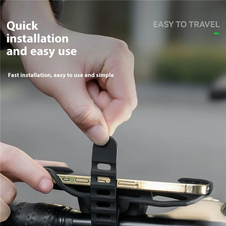 Support de téléphone en silicone pour vélo électrique ROCKBROS avec support de navigation à libération rapide