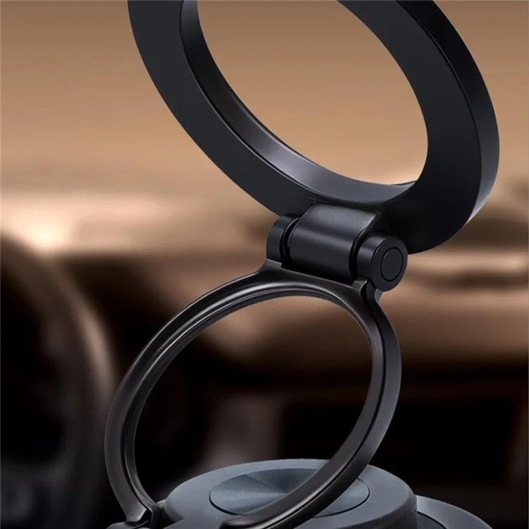 G512 Magnetic Car Phone Holder Dashboard Mount Suction Cup Base 360 Degree Rotation Foldable Stand - Grey