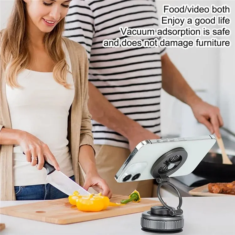 G511 Foldable Car Phone Mount 360 Degree Rotatable Magnetic Holder Suction Cup Stand - Tarnish