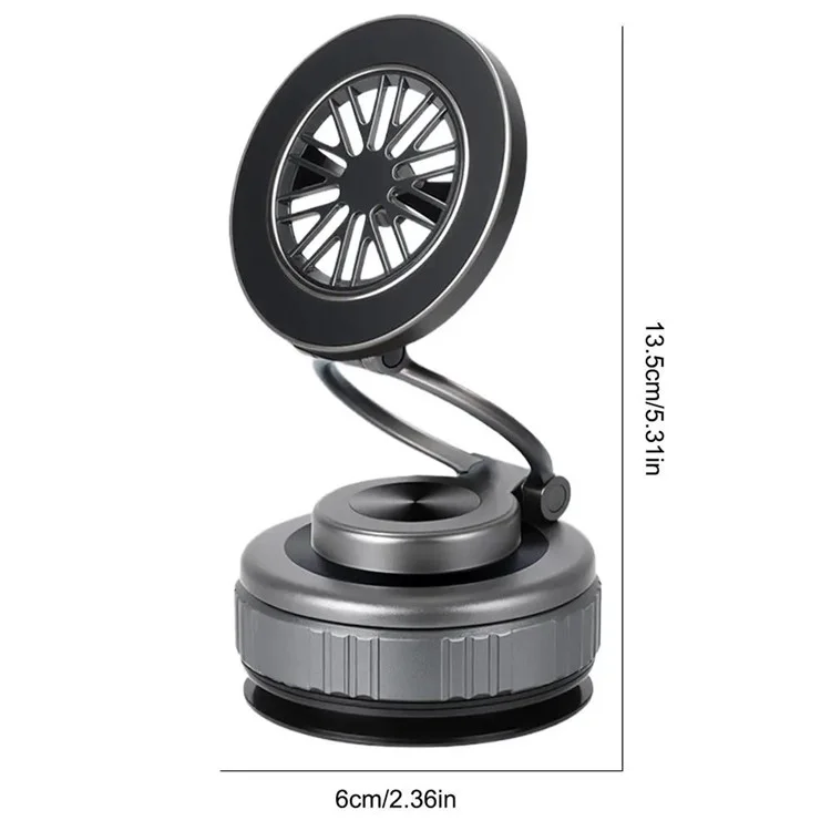 G511 Foldable Car Phone Mount 360 Degree Rotatable Magnetic Holder Suction Cup Stand - Tarnish