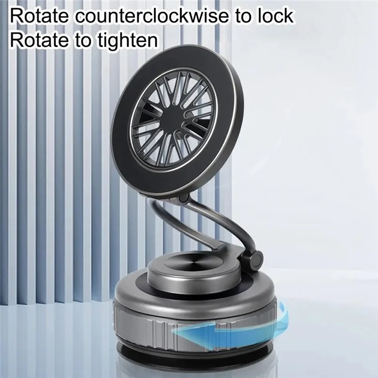G511 Foldable Car Phone Mount 360 Degree Rotatable Magnetic Holder Suction Cup Stand - Tarnish