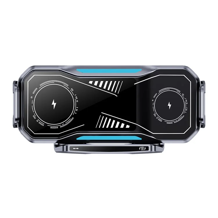 A001 Wireless Charging Car Vent Mount Holder for Foldable Phones 15W Fast Charger with Atmosphere Light