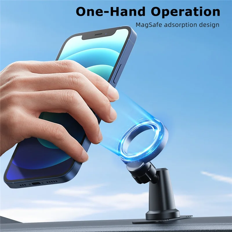 CZ-156B Car Dashboard Adhesive Mount Magnetic Phone Holder 360 Degree Rotation Cellphone Stand