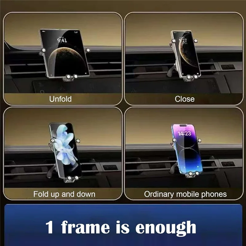 175 Auto Gravity Support Air Vent Mount Car Phone Holder for Foldable Screen Phones Bracket