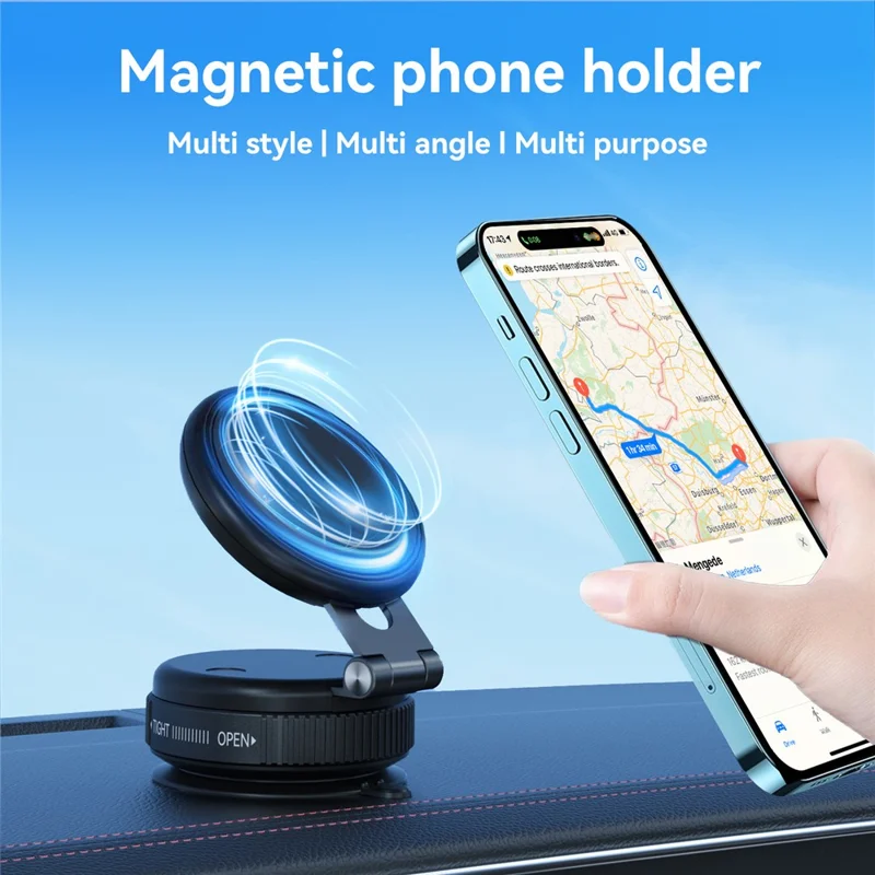 MA-151M Vacuum Suction Cup Mount Foldable Magnetic Phone Holder Retractable Car Cellphone Bracket