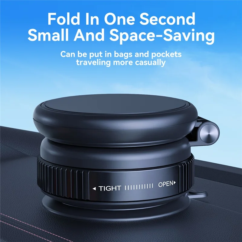 MA-151M Vacuum Suction Cup Mount Foldable Magnetic Phone Holder Retractable Car Cellphone Bracket