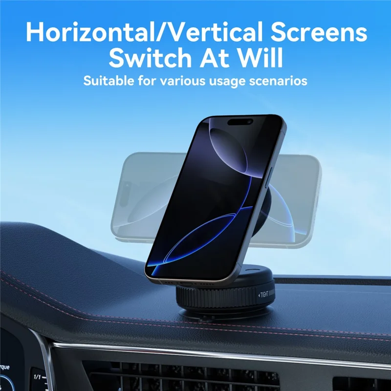 MA-151M Vacuum Suction Cup Mount Foldable Magnetic Phone Holder Retractable Car Cellphone Bracket