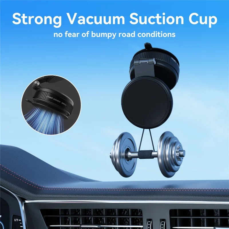 MA-151M Vacuum Suction Cup Mount Foldable Magnetic Phone Holder Retractable Car Cellphone Bracket