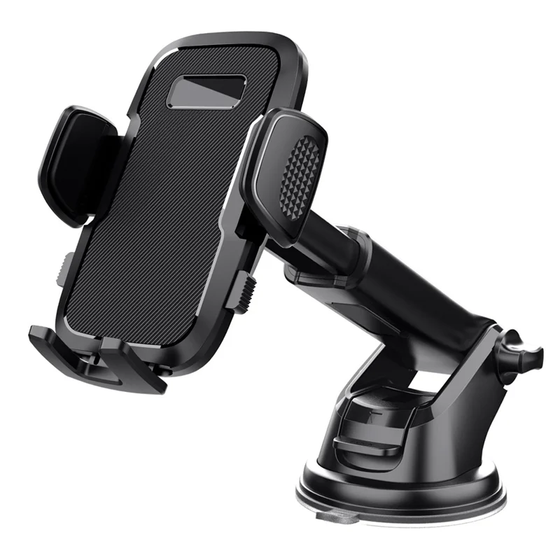 ML209 2 in 1 Car Phone Holder Mount Powerful Suction Phone Mount for Car Dashboard Windshield - Black