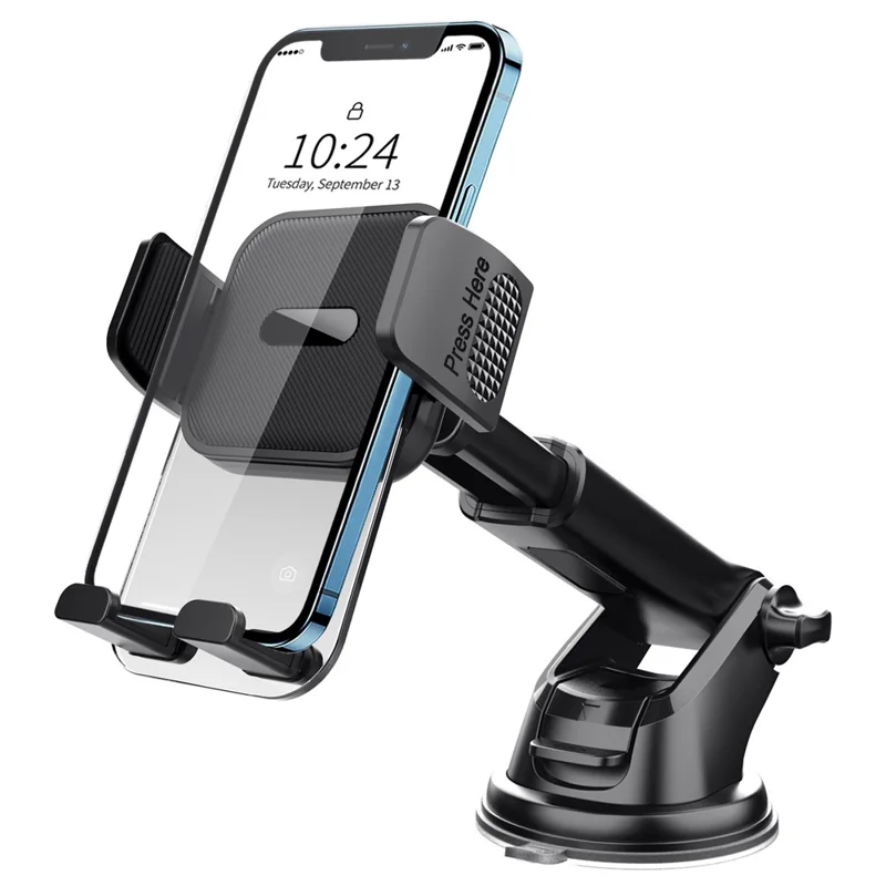 ML211 Strong Suction Car Phone Holder Dashboard Windshield Adjustable Extendable Mount Bracket - Grey
