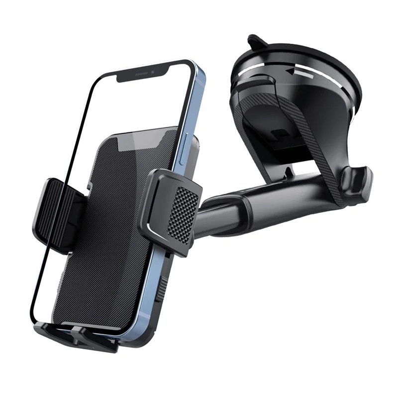 Suporte de Telefone para Carro ML236 com Rotação de 360 Graus, Extensível, com Ventosa para Painel e Para-brisa - Preto