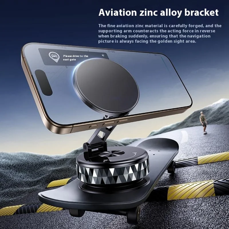 Support Magnétique de Téléphone de Voiture K13 Rotation à 360 Degrés Ventouse Porte-Téléphone - Noir