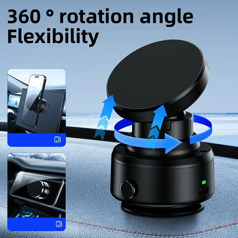 Support de téléphone R-JUST CZ21 avec ventouse télescopique et rotation à 360 degrés pour voiture