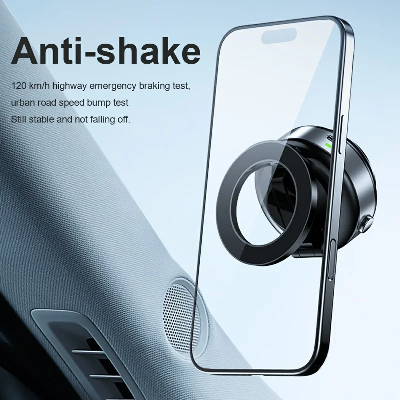 R-JUST CZ20 Support de téléphone magnétique pour voiture, rotation 360 degrés, avec ventouse - Noir