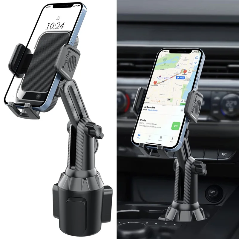 ML238 Adjustable Long Neck Car Cup Holder Phone Mount 360 Degree Rotation Universal Smartphone Stand