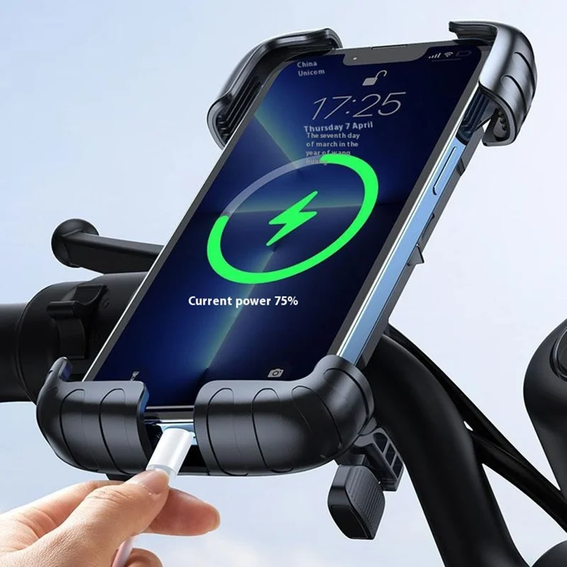 ML171 Soporte de Móvil para Manillar con Rotación de 360 Grados con Amortiguación para Bicicleta / Motocicleta