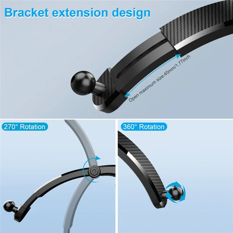 ML-190 Car Suction Cup Mount Extendable Rod Phone Holder 360 Degree Rotation Cellphone Stand