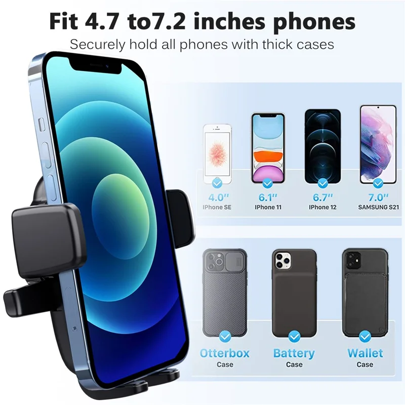 ML-190 Car Suction Cup Mount Extendable Rod Phone Holder 360 Degree Rotation Cellphone Stand